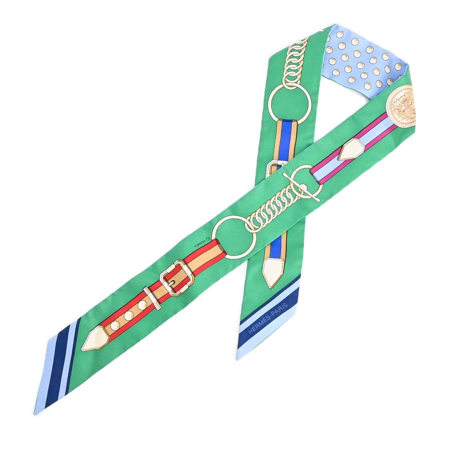【中古SA品】  エルメス ツイリー   シルク THE YOKOHAMA FRONT