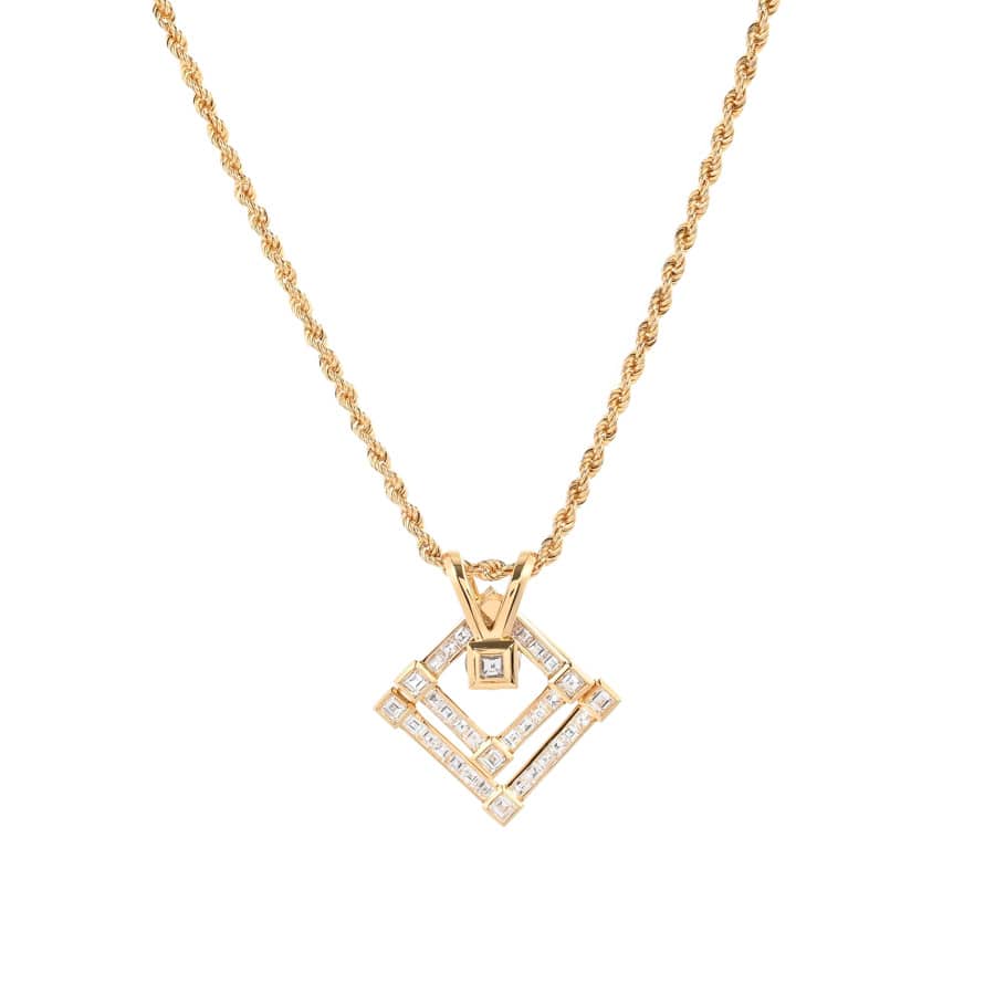 【中古A品】  ウォルサム ダイヤ ネックレス   K18イエローゴールド SHIBUYA