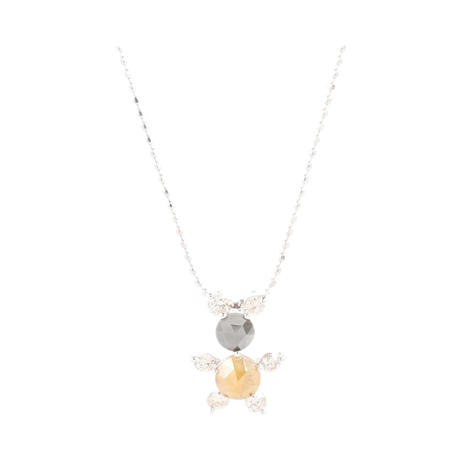 【中古A品】  ノンブランドジュエリー ダイヤ ネックレス   K18ホワイトゴールド SHIBUYA