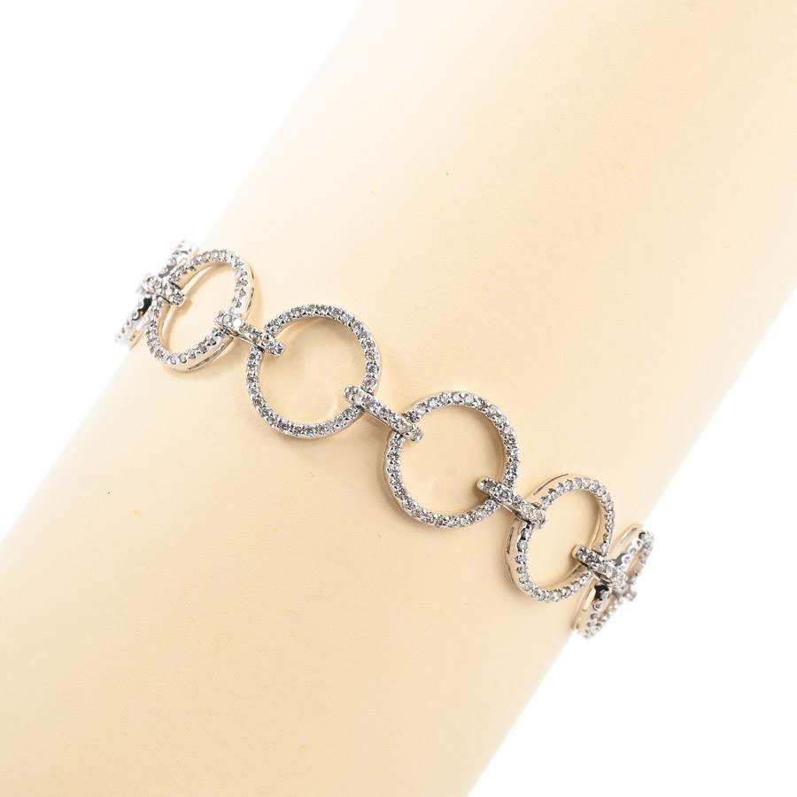 【中古A品】  ノンブランドジュエリー ダイヤ ブレスレット   K18ホワイトゴールド 横浜関内店