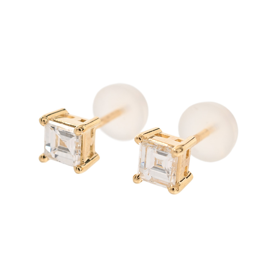 【中古A品】  ノンブランドジュエリー ダイヤ ピアス   K18YG SHIBUYA