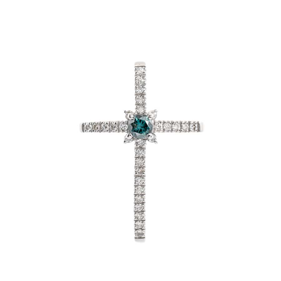 【中古A品】  ノンブランドジュエリー トリートダイヤ ペンダント   K18ホワイトゴールド SHIBUYA
