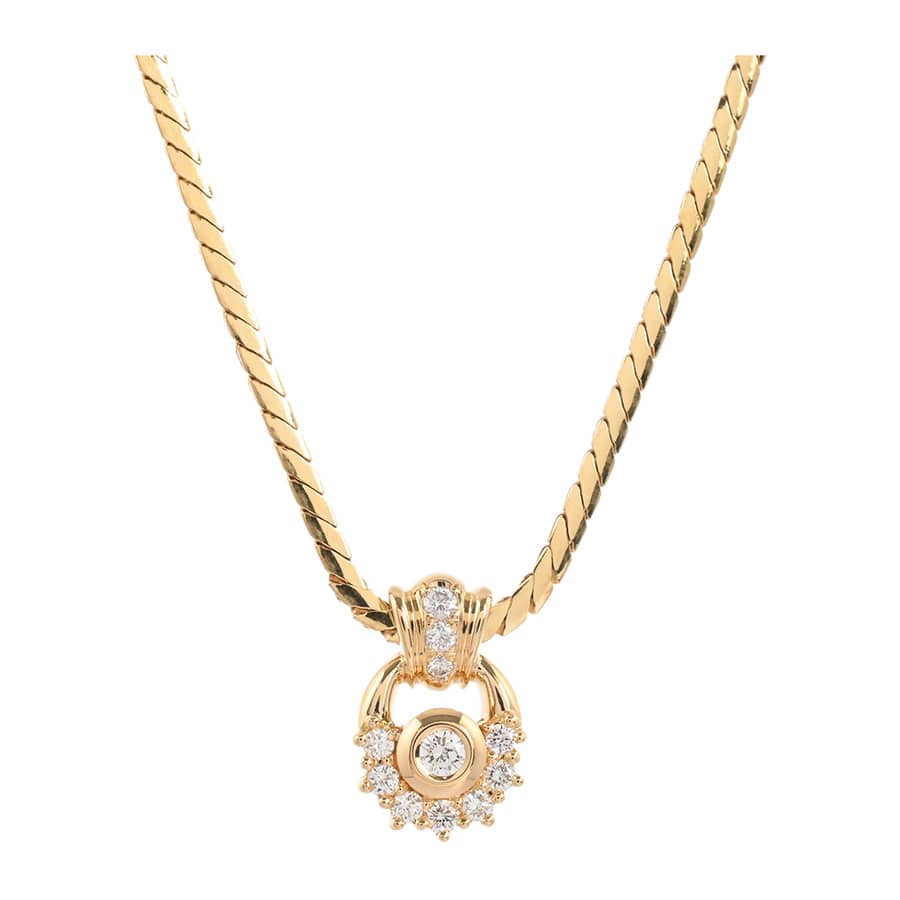 【中古A品】  ポーラ ダイヤ ネックレス   K18イエローゴールド 横浜関内店