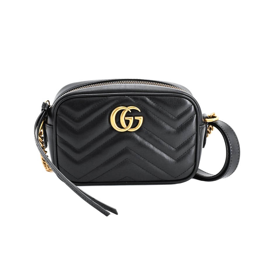【中古A品】  グッチ GGマーモントスモールカメラバッグ GGマーモント 448065 カーフ 横浜関内店