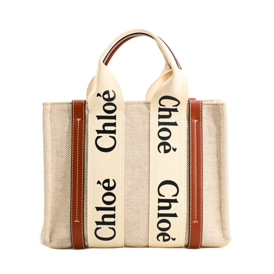 【中古A品】  クロエ WOODYスモールトート   キャンバス 元町本店
