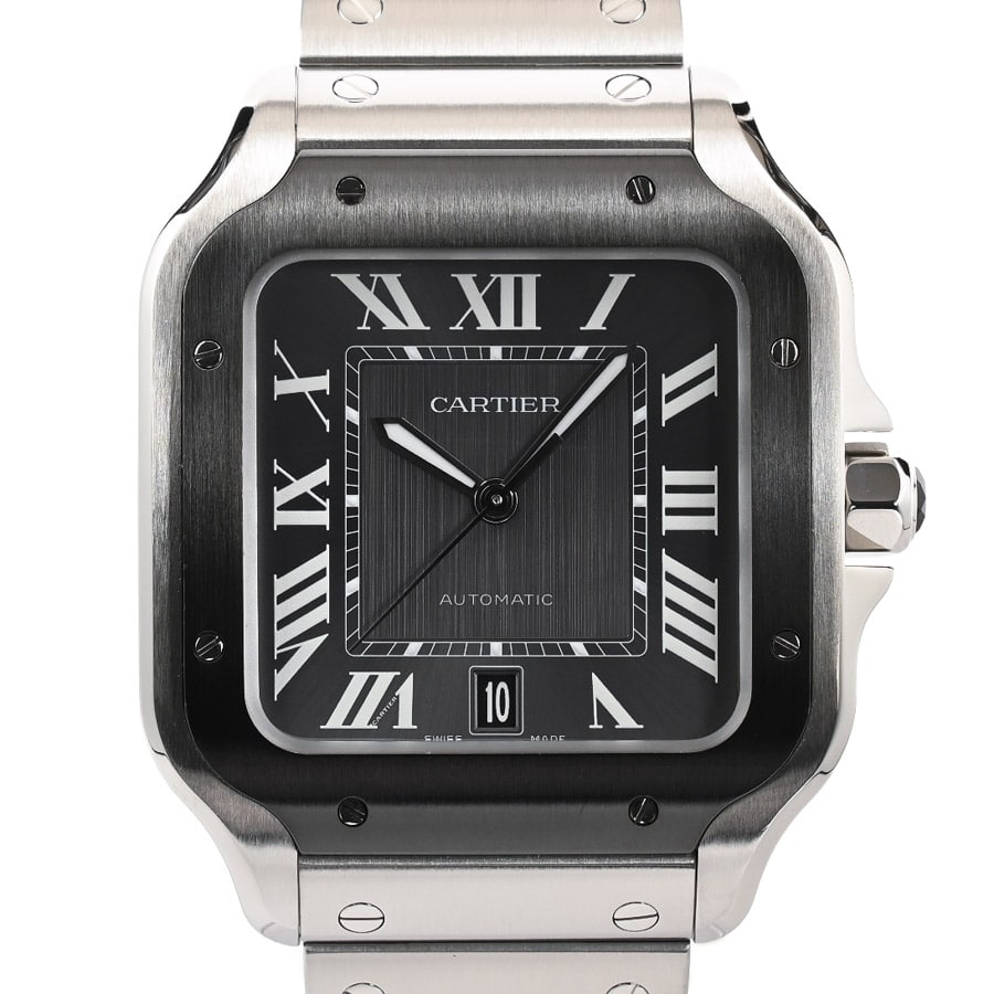【中古A品】  カルティエ サントス ドゥ カルティエLM  WSSA0037 ステンレスADLC SHIBUYA