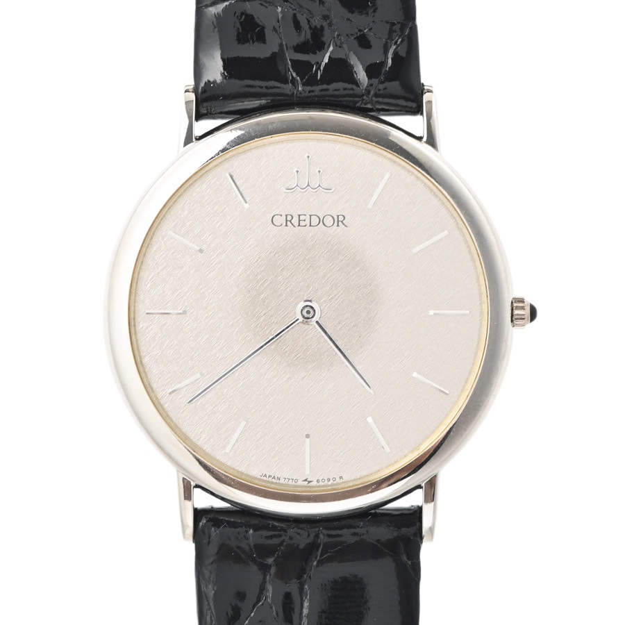 【中古A品】  クレドール 腕時計  7770-6080 プラチナ SHIBUYA