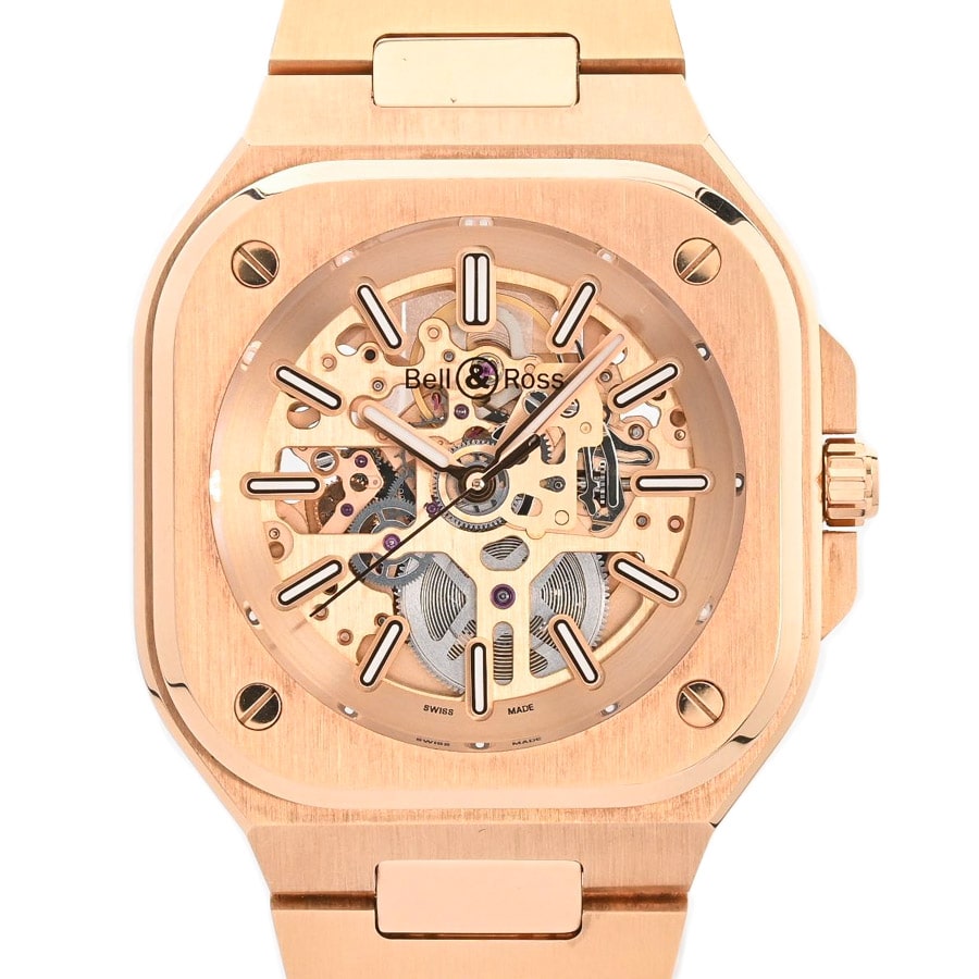 【中古A品】  ベルアンドロス BR-05 SKELETON GOLD  BR05A-PG-SK-PG/SPG ピンクゴールド SHIBUYA