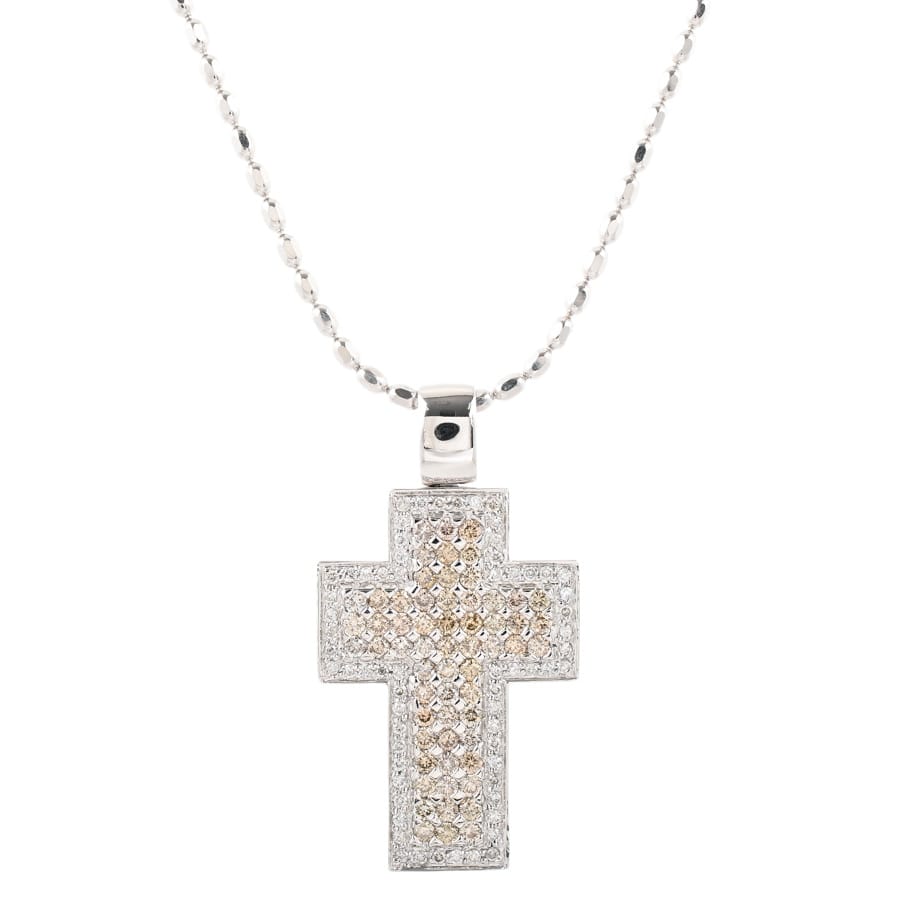 【中古A品】  ノンブランドジュエリー クロス   K18ホワイトゴールド SHIBUYA