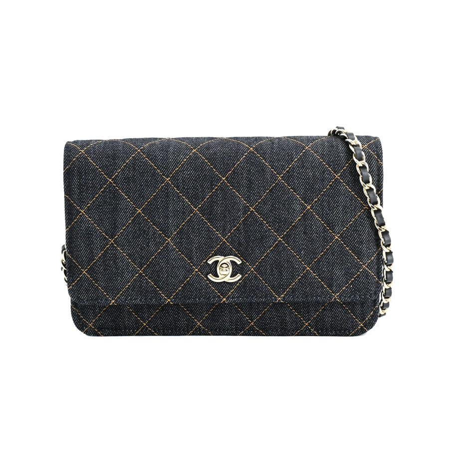 【未使用品】  シャネル クラシックチェーンウォレット  AP4241 デニム 元町本店