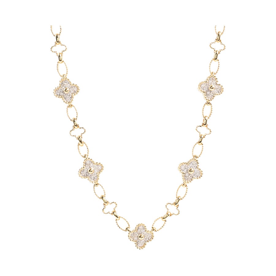 【中古A品】  ノンブランドジュエリー ダイヤ ネックレス   K18YG/WG SHIBUYA