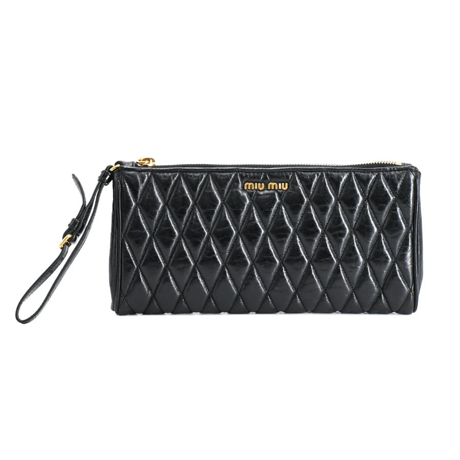 【中古A品】  ミュウミュウ クラッチバッグ  5N1455 カーフ THE YOKOHAMA FRONT