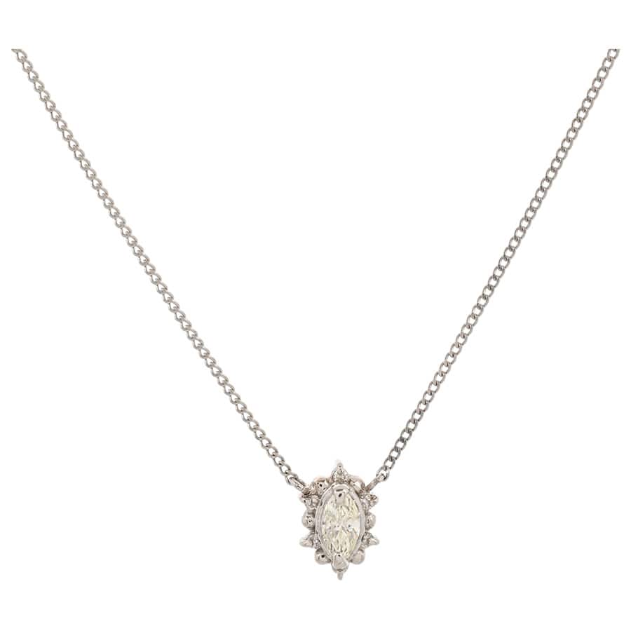 【中古A品】  ノンブランドジュエリー ダイヤ ネックレス   プラチナ900/850 SHIBUYA