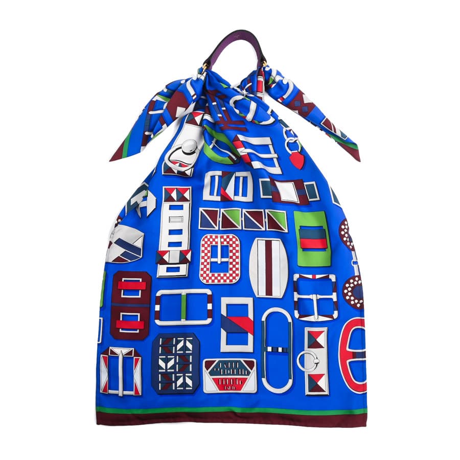 【中古A品】  エルメス プティHロマンスバッグ   シルク 元町本店
