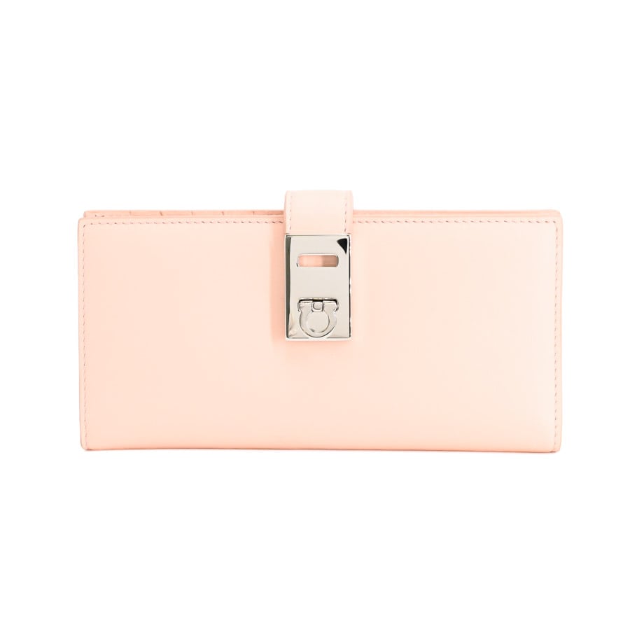 【中古AB品】  フェラガモ フタツオリロングウォレット  JL-22 0522 カーフ 元町本店
