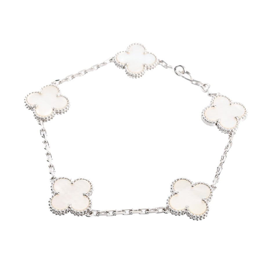 【中古A品】  ヴァンクリーフアーペル ヴィンテージアルハンブラ  VCARF48400 K18ホワイトゴールド 元町本店