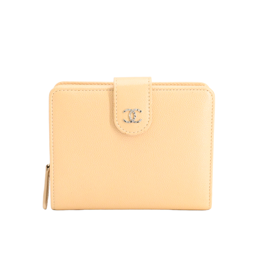 【中古AB品】  シャネル ミディアムウォレット   キャビア 元町本店