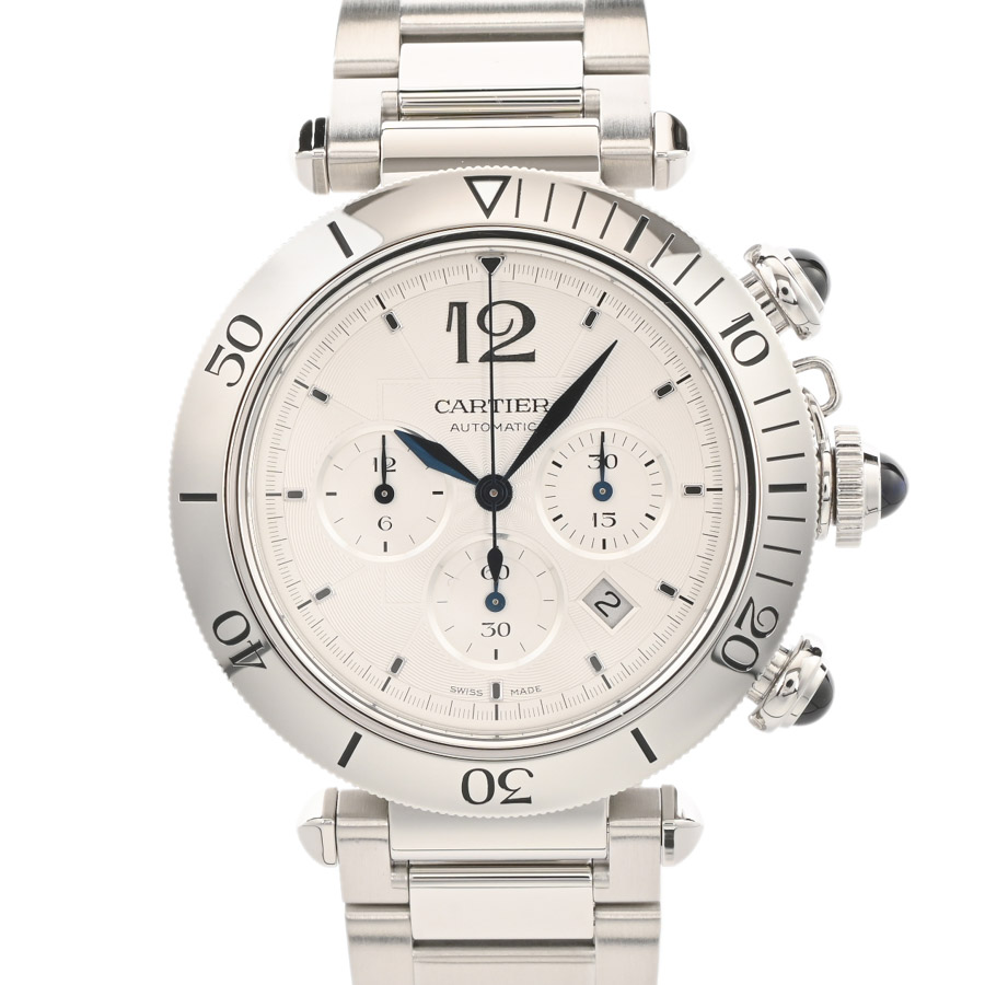 【中古A品】  カルティエ パシャ ドゥ カルティエ クロノグラフ41mm  WSPA0018 ステンレス 新宿歌舞伎町店