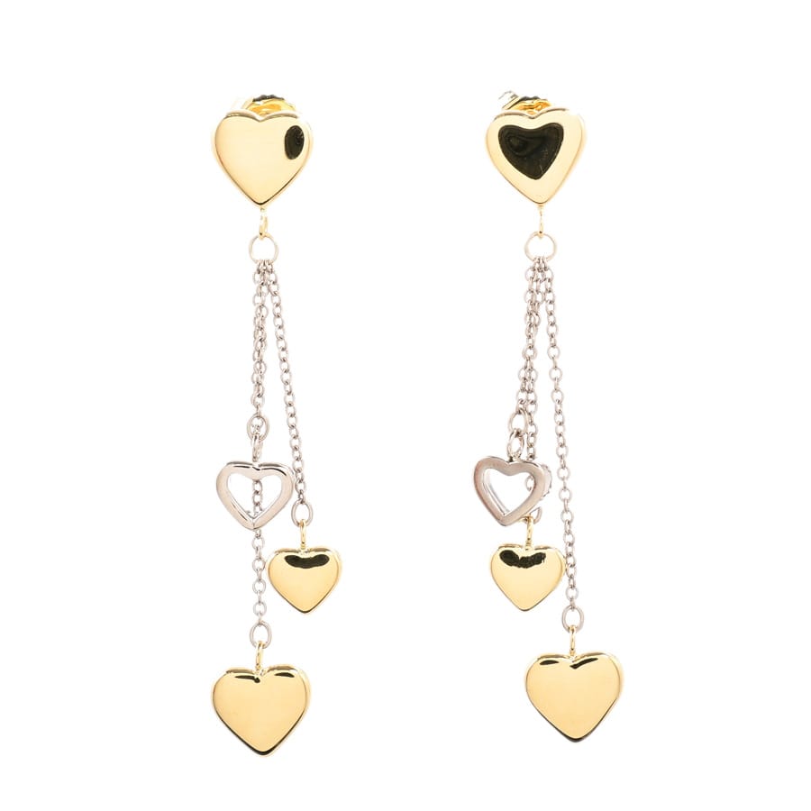 【中古A品】  ティファニー マルチハートドロップ   K18YG/WG 横浜関内店