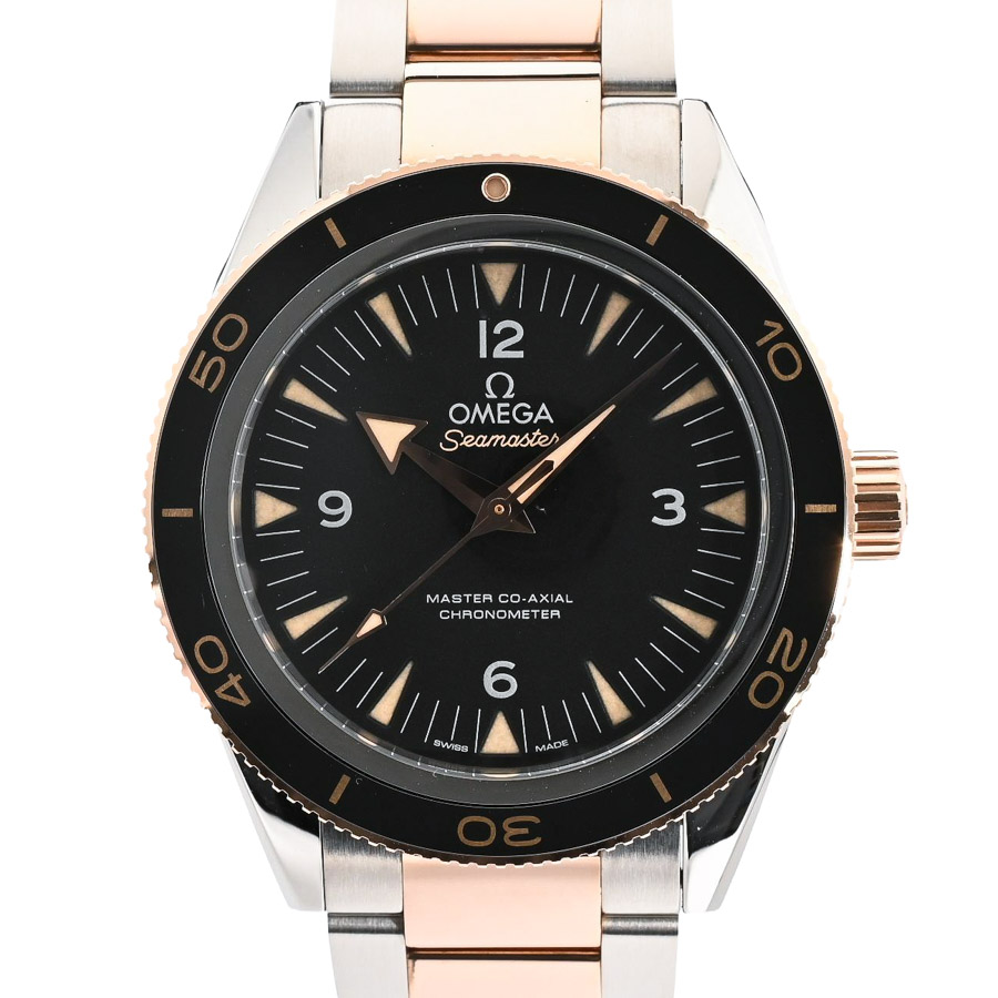 【中古SA品】  オメガ シーマスター300 マスターコーアクシャル41MM  233.20.41.21.01.001 ステンレス/ピンクゴールド 新宿歌舞伎町店