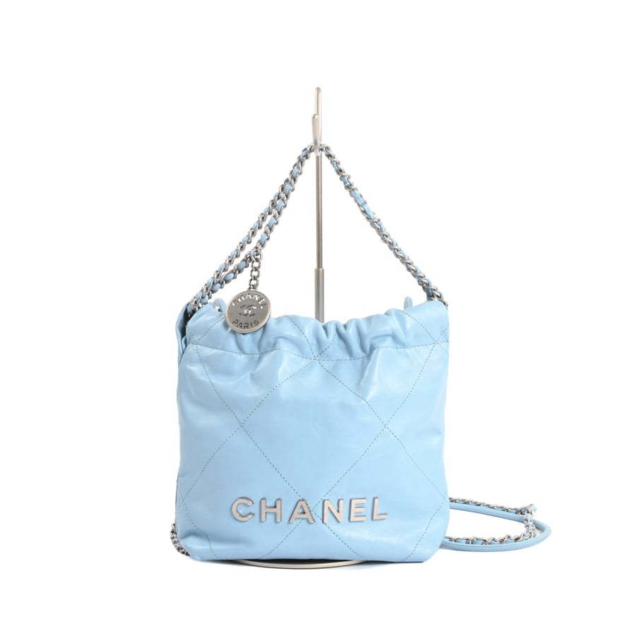 CHANEL22ミニハンドバッグ(約W20xH19xD6cm ライトブルー): ブランド