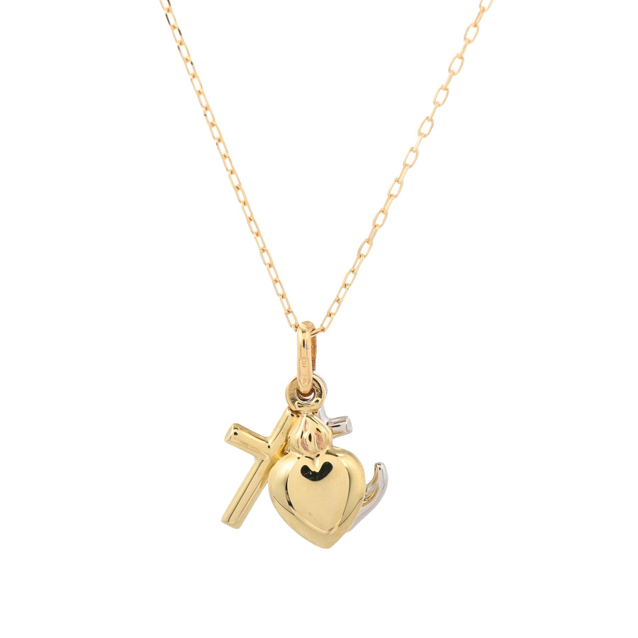 【中古A品】  ウノアエレ ネックレス   K18YG/WG SHIBUYA