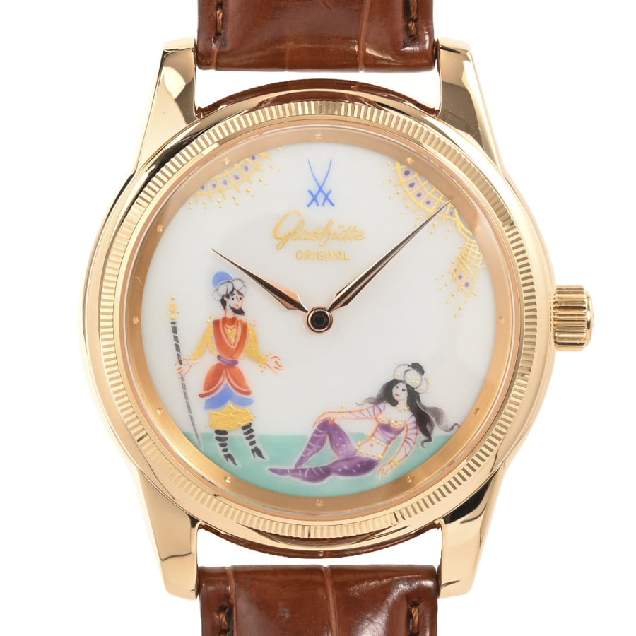 【中古A品】  グラスヒュッテ セネタ アラビアンナイト  49-08-10-31-06 ローズゴールド SHIBUYA