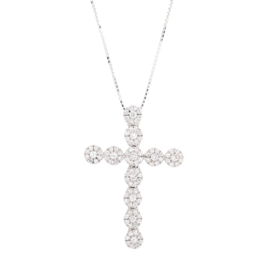 【中古A品】  ダミアーニ クリスタルクロス   K18ホワイトゴールド SHIBUYA
