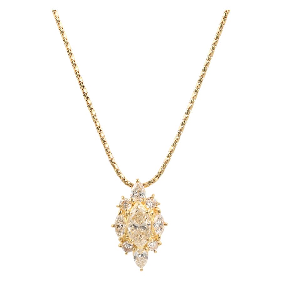 【中古B品】  ノンブランドジュエリー ダイヤ ネックレス   K18YG 横浜関内店