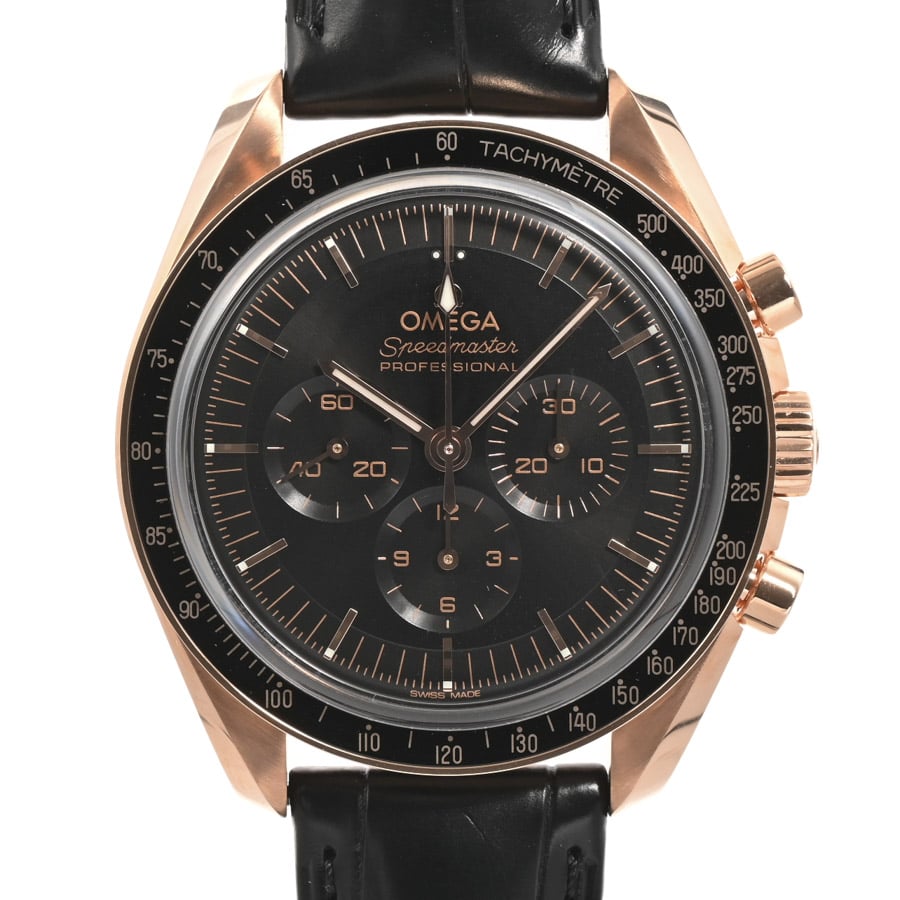 【中古A品】  オメガ スヒードマスタープロフェッショナル ムーンウォッチ マスタークロノメーター  310.63.42.50.01.001 ピンクゴールド 元町本店