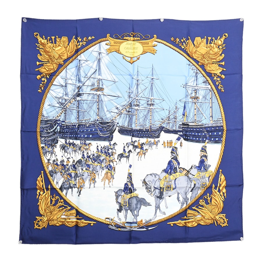 【中古A品】  エルメス カレ90   シルク ロジ_20
