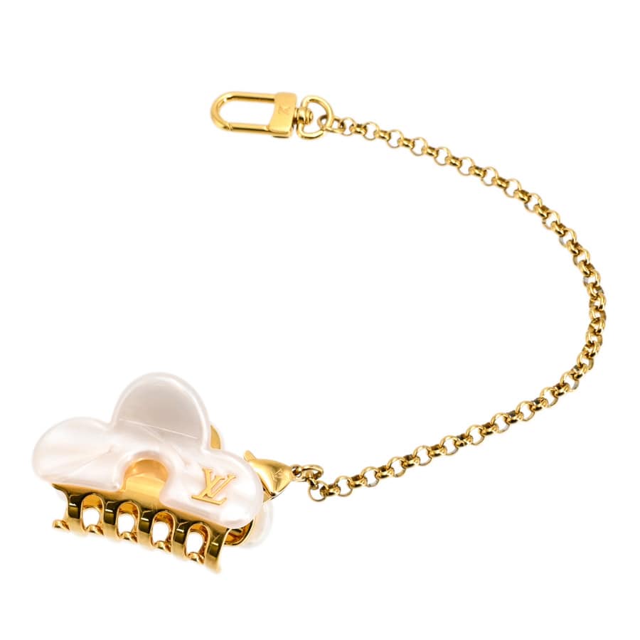 【中古A品】  ルイヴィトン LVヘアクリップバッグチャーム  M02868 ゴールドメッキ 銀座