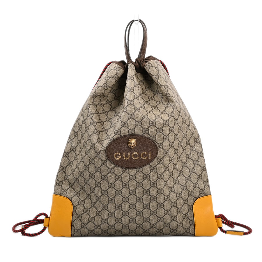 【中古A品】  グッチ ドローストリングスバックパック  473872 GGスプリーム 新宿歌舞伎町店