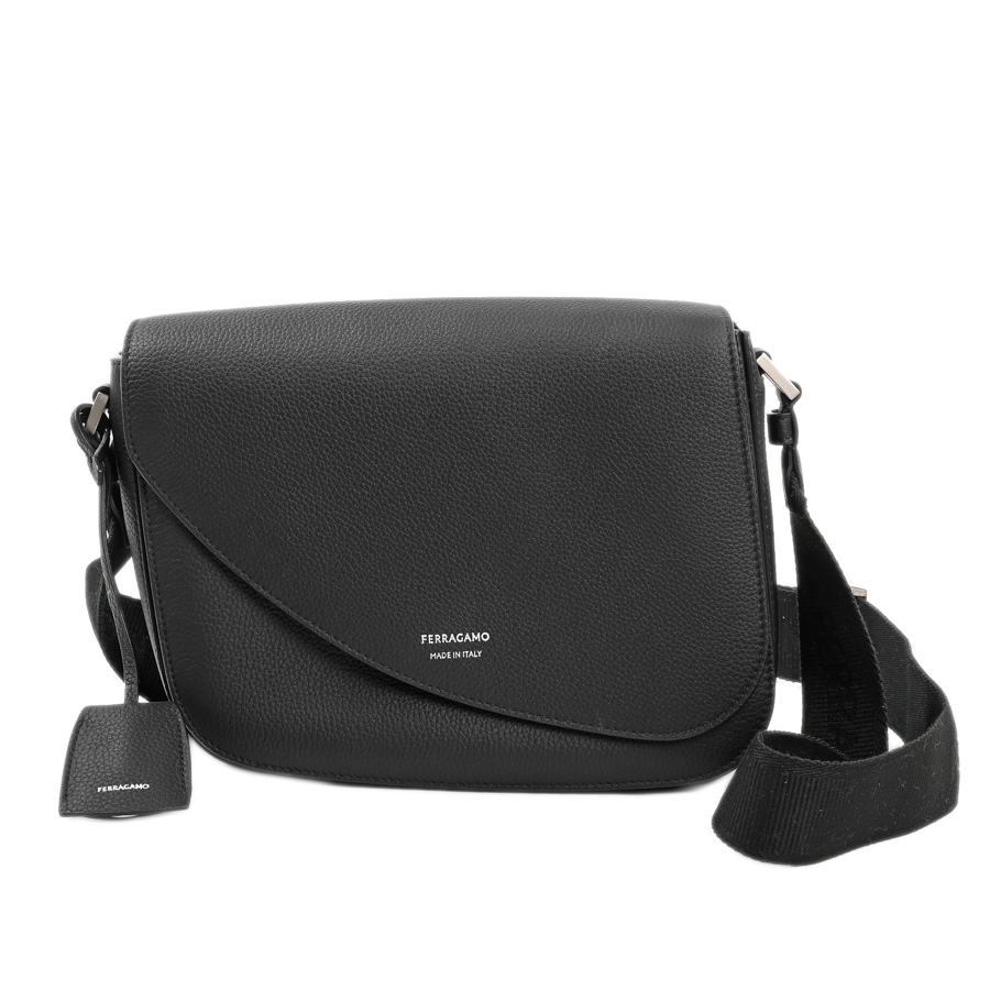 【中古A品】  フェラガモ ショルダーバッグ  DH-24 1588 型押しレザー 元町本店