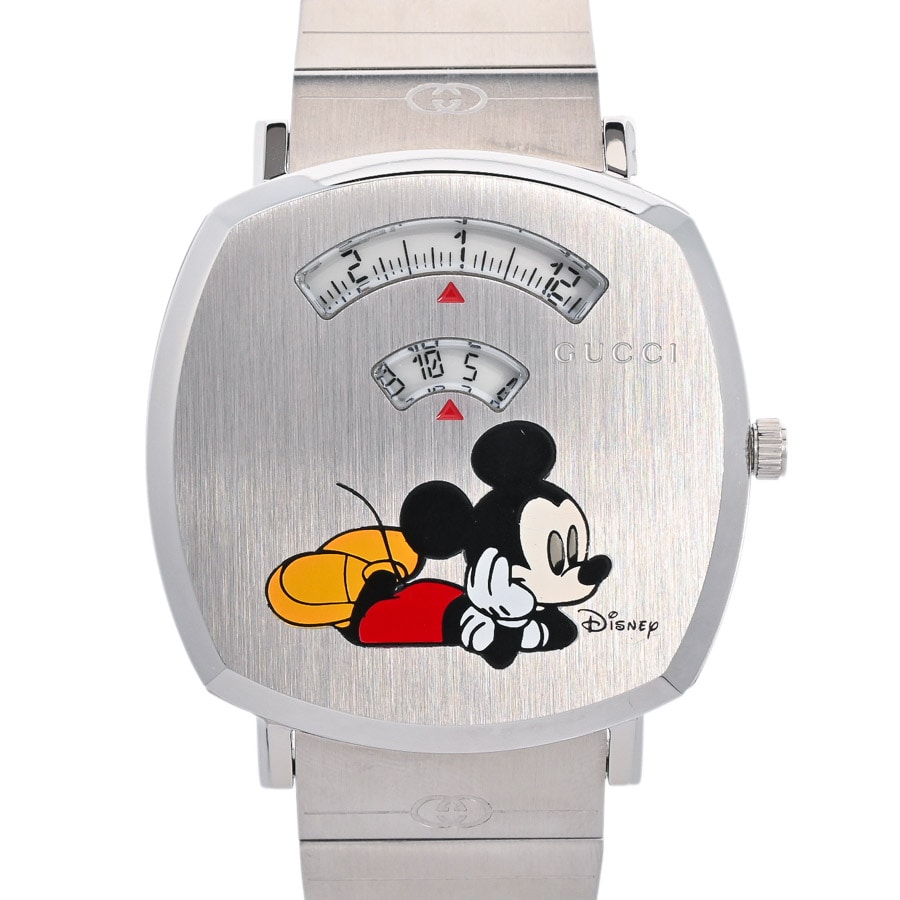 【中古A品】  グッチ グリップウォッチ ミッキー  YA157419 ステンレス SHIBUYA