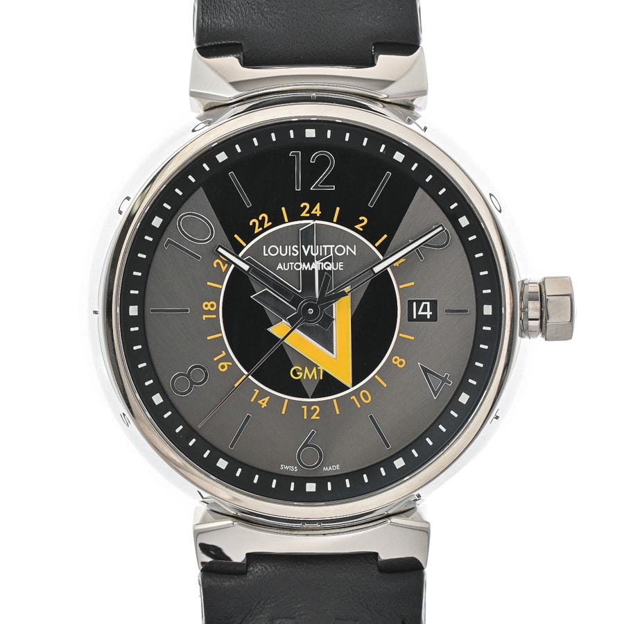 【中古A品】  ルイヴィトン タンブールGMT  Q1D31 ステンレス SHIBUYA