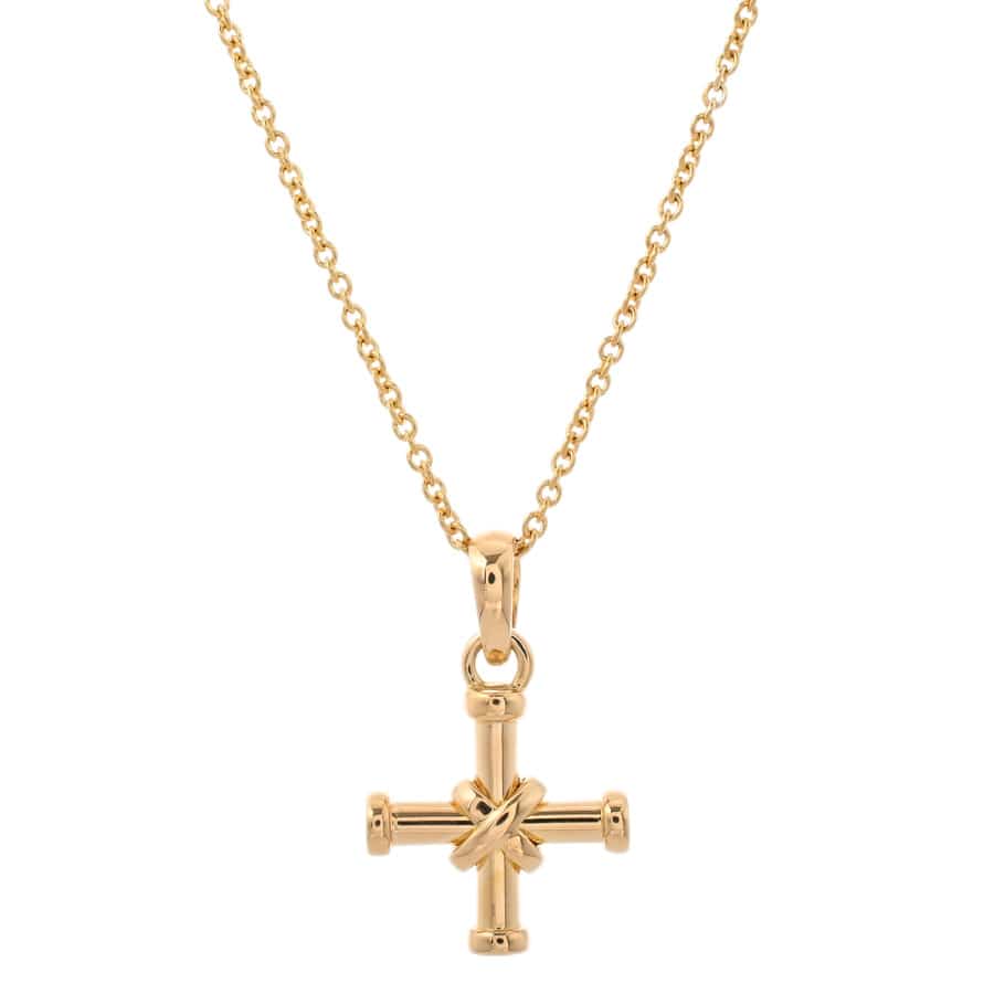 【中古A品】  ブルガリ パッソドッピオ クロス   K18イエローゴールド SHIBUYA