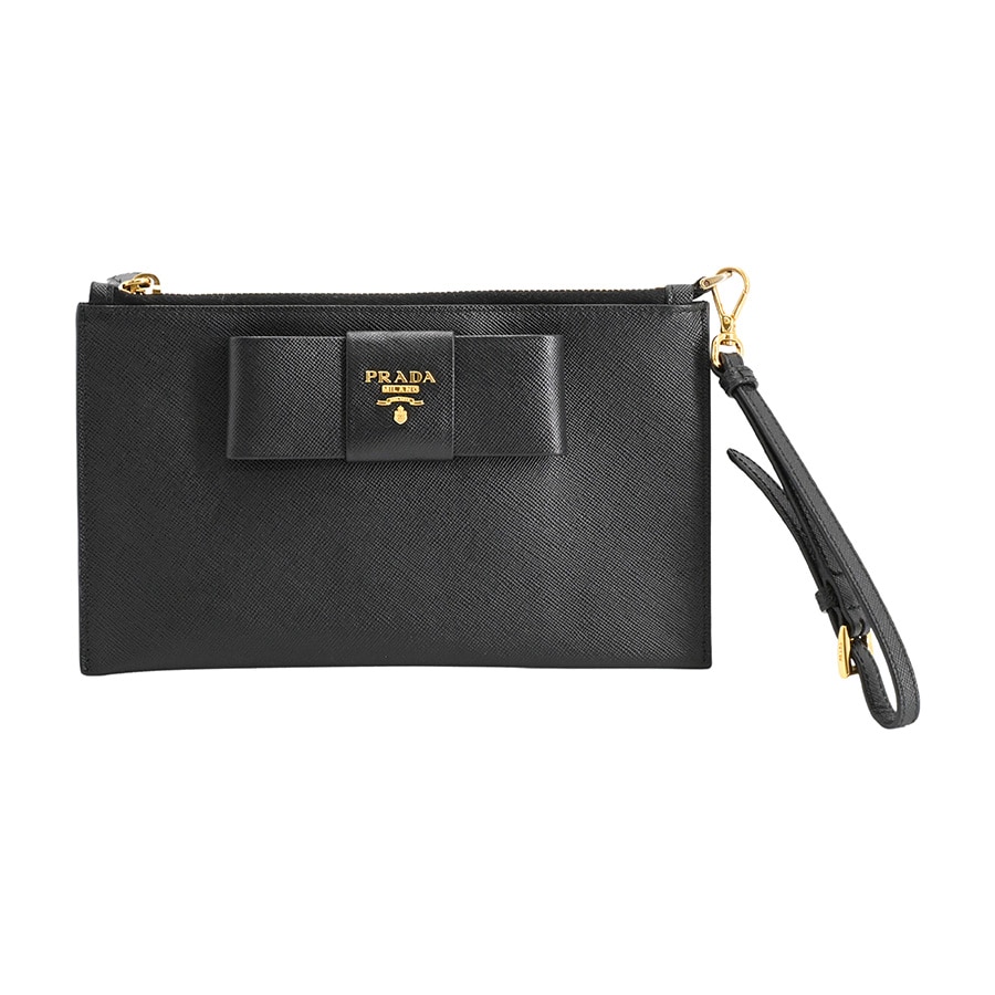 【中古A品】  プラダ ポーチ  1NH001 サフィアノ THE YOKOHAMA FRONT
