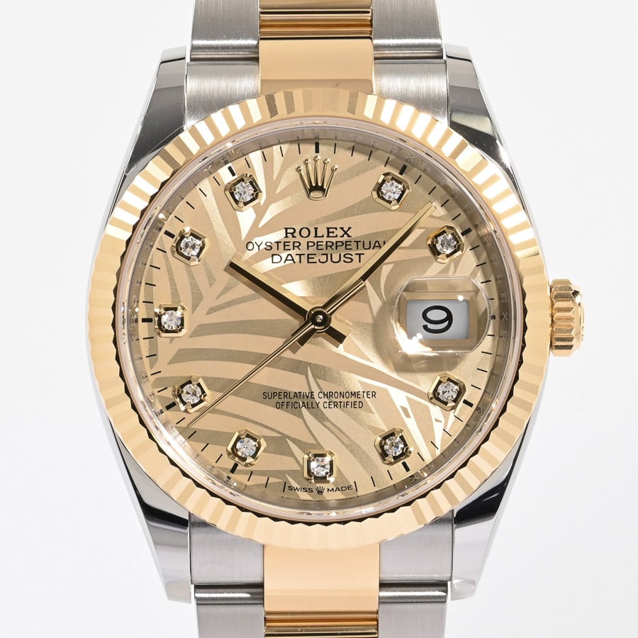 デイトジャスト 36 ゴールデン　パームモチーフ ケース:約36mm/ブレスサイズ:17.5cm