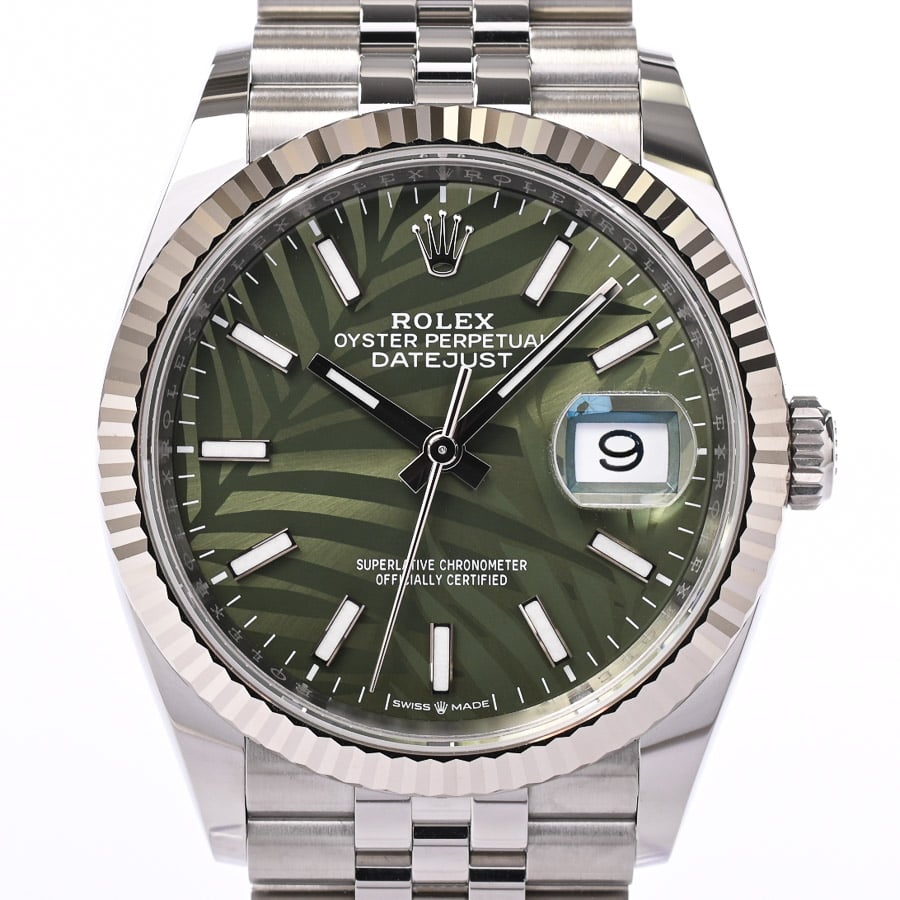 デイトジャスト36 グリーン　パームモチーフ ケース:約36mm/ブレスサイズ:18.5cm