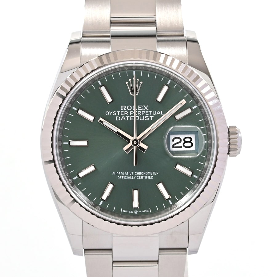 デイトジャスト 36 グリーン / ミントグリーン ケース:36mm/ブレスサイズ:17.5cm