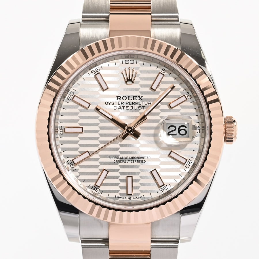 デイトジャスト 41 シルバー　フルーテッド ケース:約41mm/ブレスサイズ:18cm