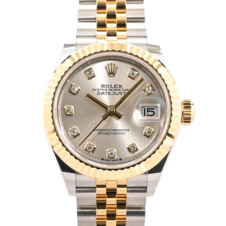 デイトジャスト28 シルバー ケース:約28mm/ブレスサイズ:約16cm