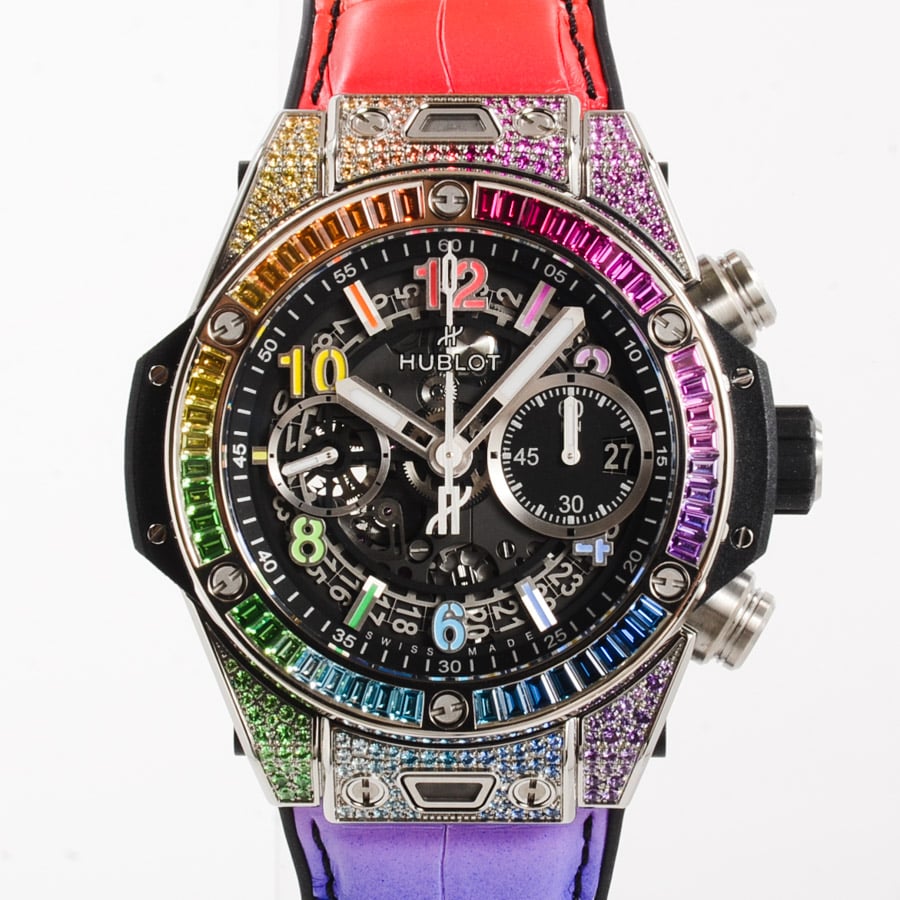 ビックバン ウニコ チタニウム レインボー スケルトン ケース:約42mm