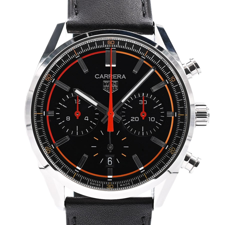 カレラ クロノグラフ ブラック ケース:約42mm