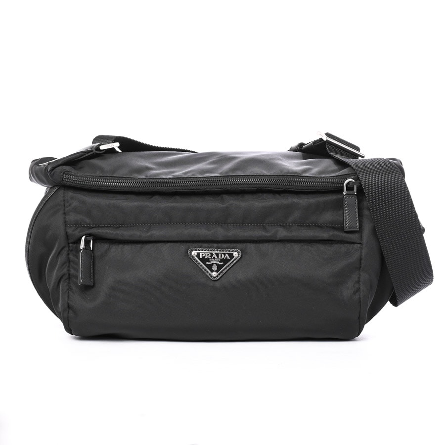 【PRADA】　ナイロンショルダーバッグ PRADA プラダ ショルダーバッグ ブラック ナイロン レザー B8994