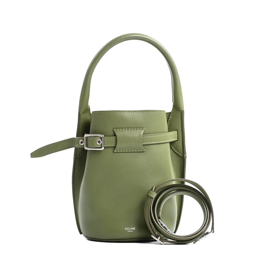 CELINE ビッグバッグ　バケットナノ　グリーン ビッグバッグバケットナノ | 187243 | ハンドバッグ | カーフ | 中古A