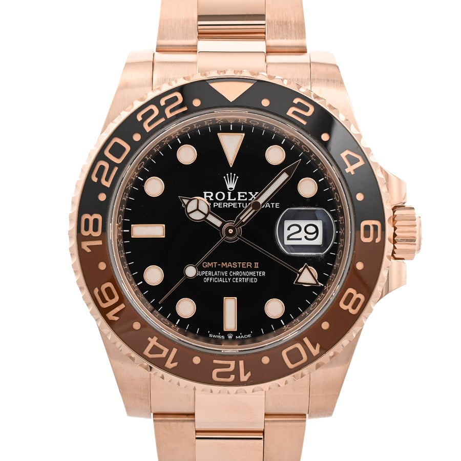 ロレックス　ROLEX GMT-MASTER II 掛時計　高級　レア GMTマスター2 | 126715CHNR | ピンクゴールド | 中古A品| メンズ