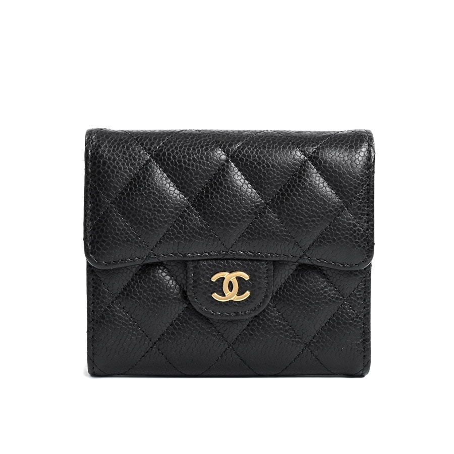 CHANEL クラシック スモール フラップ ウォレット クラシックスモールフラップウォレット(約W11.5xH10cm(実寸) ブラック