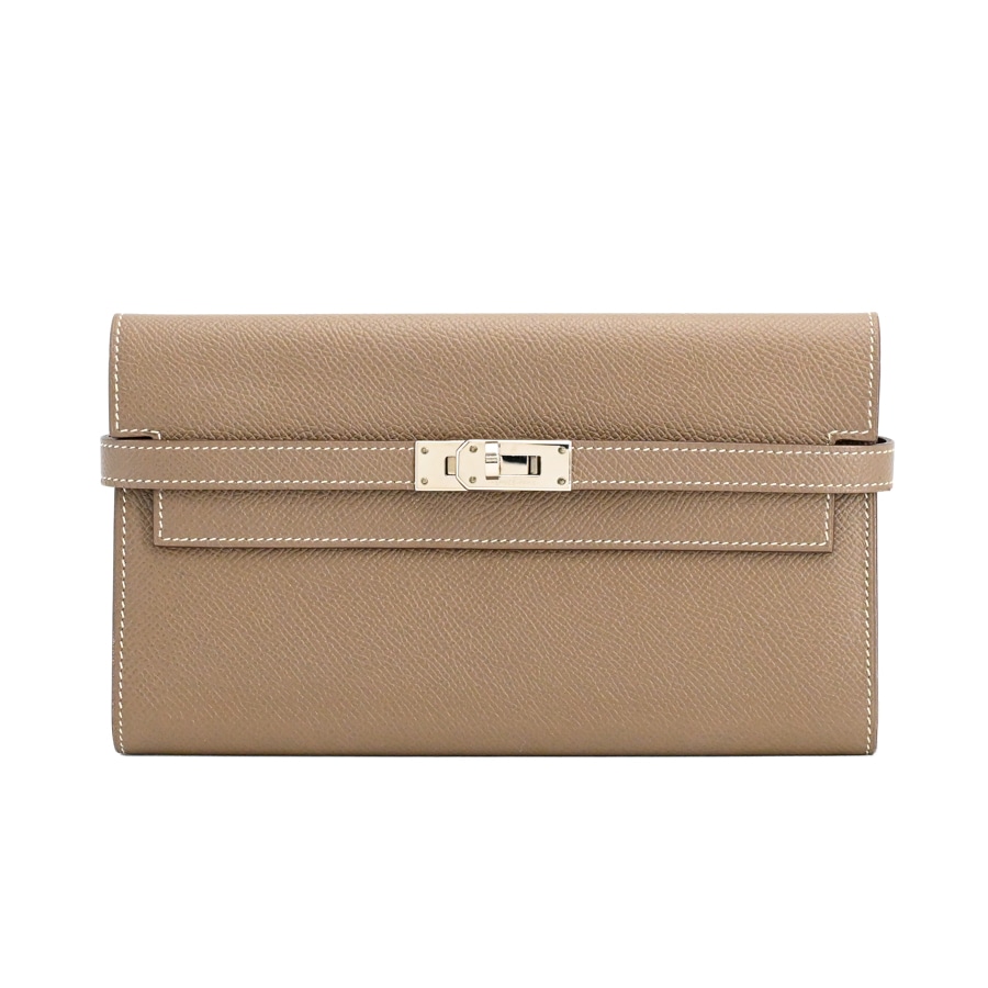HERMES ケリーウォレット 長財布 ケリーウォレットロング(約W20xH12cm エトープ): ブランド財布【公式